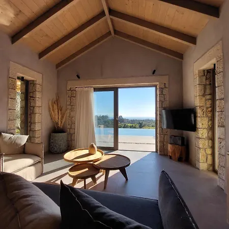 Elaiopetra Kefalonia: Luxury Stonehouse With Pool And Panoramic Views *