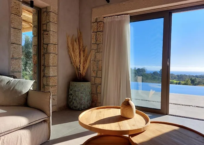 Villa Elaiopetra Kefalonia - Stonehouse Hideaway With Pool - Modern Luxury With Serene Sea And Mountain Views