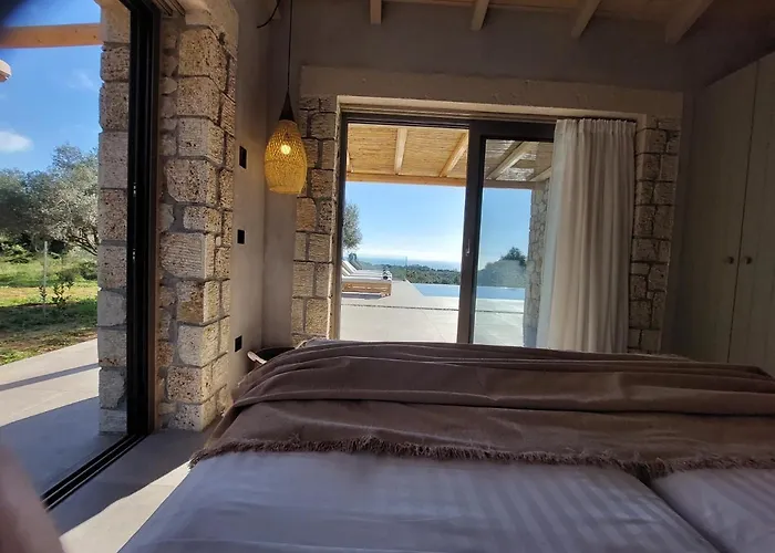 Elaiopetra Kefalonia - Stonehouse Hideaway With Pool - Modern Luxury With Serene Sea And Mountain Views