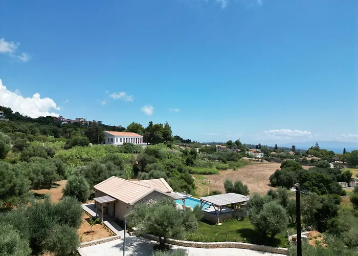 Villa Elaiopetra Kefalonia - Stonehouse Hideaway With Pool - Modern Luxury With Serene Sea And Mountain Views Metaxáta