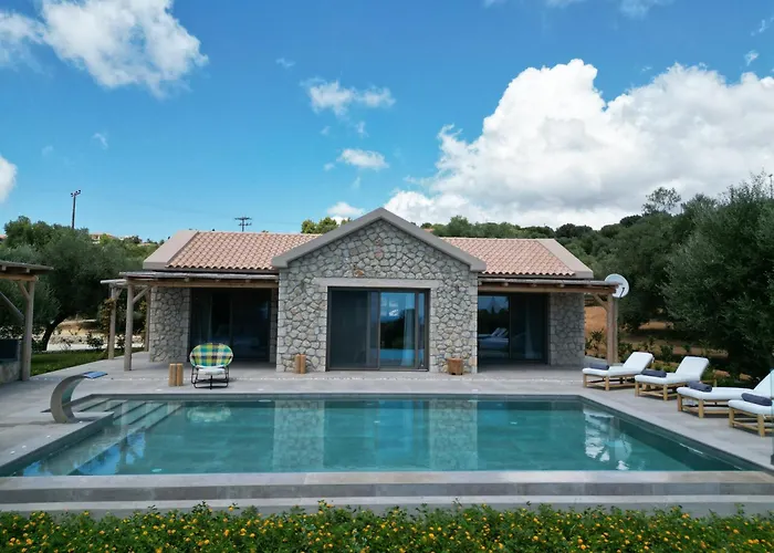 Elaiopetra Kefalonia - Stonehouse Hideaway With Pool - Modern Luxury With Serene Sea And Mountain Views * Metaxáta