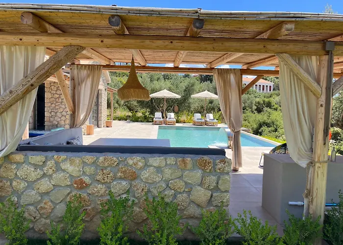 Elaiopetra Kefalonia - Stonehouse Hideaway With Pool - Modern Luxury With Serene Sea And Mountain Views Villa