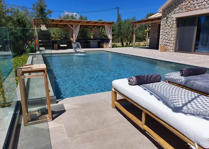 Elaiopetra Kefalonia - Stonehouse Hideaway With Pool - Modern Luxury With Serene Sea And Mountain Views Villa *