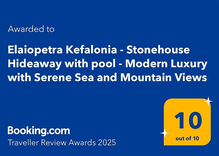 Villa Elaiopetra Kefalonia - Stonehouse Hideaway With Pool - Modern Luxury With Serene Sea And Mountain Views