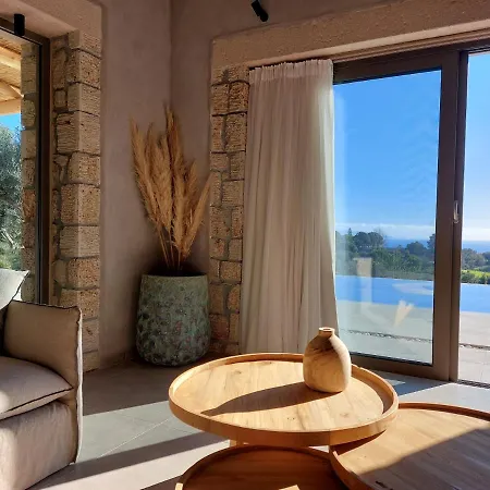 别墅 Elaiopetra Kefalonia - Stonehouse Hideaway With Pool - Modern Luxury With Serene Sea And Mountain Views